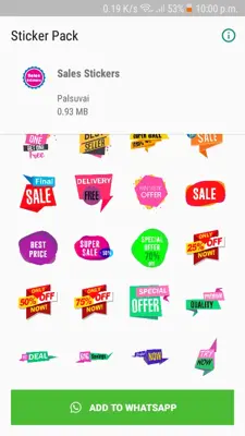 Sales Stickers android App screenshot 1