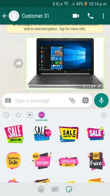 Sales Stickers android App screenshot 2